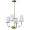 Nuvo Cordello 4-Light Chandelier Vintage Brass Etched White Opal Glass 60/7884 - alternate 1